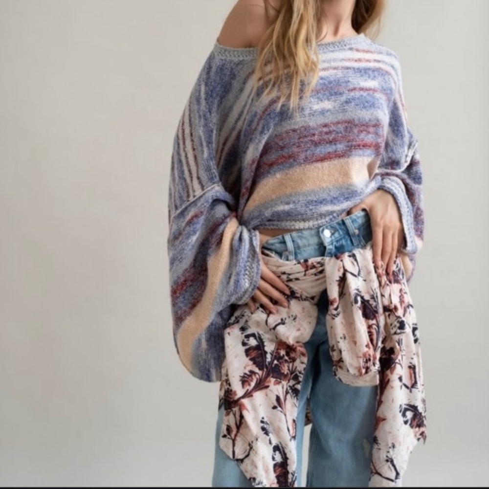 Free People Saturn Poncho Midnight Canyon Combo - Picture 6 of 6